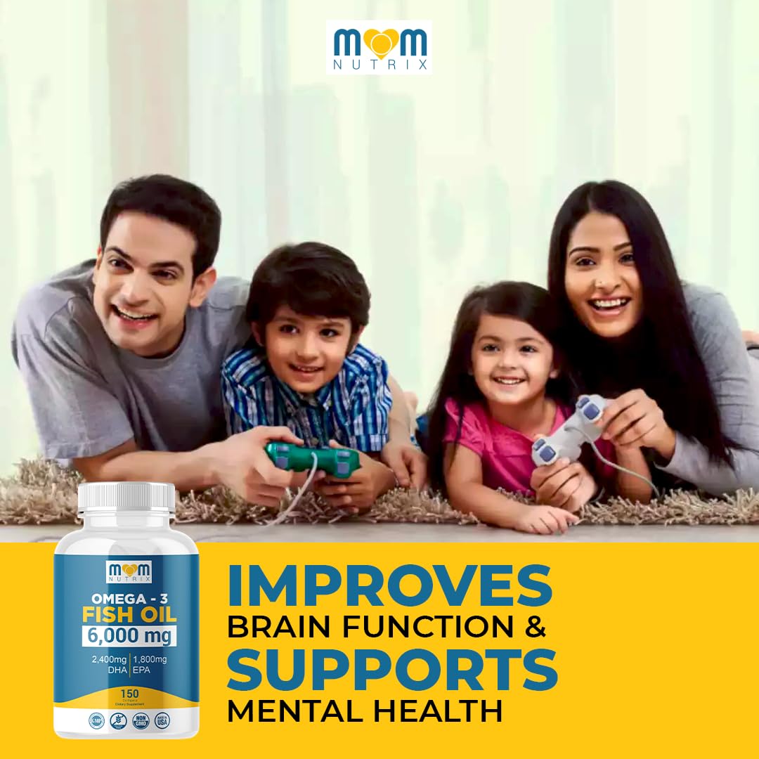 Omega 3 Fish Oil with Maximum EPA DHA - Supports Brain, Liver, Heart & Immunity - Made in The USA - 150 Softgels - dailyvitalstore