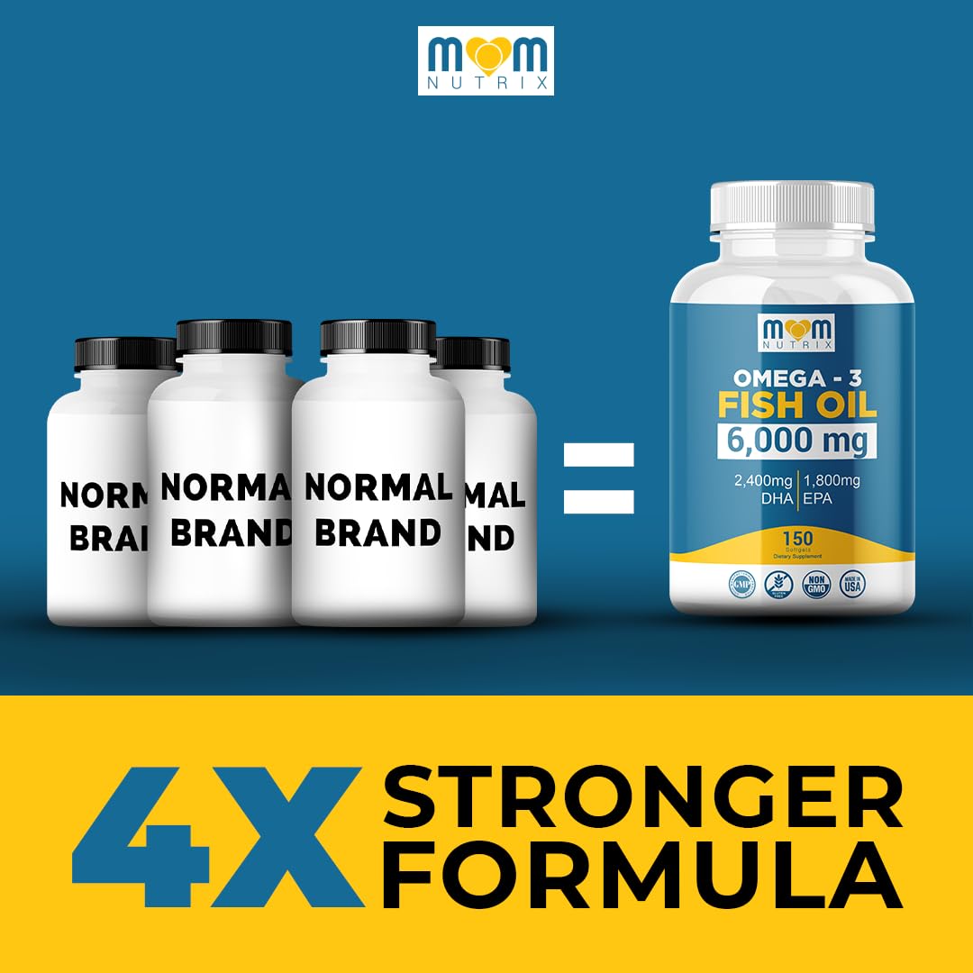 Omega 3 Fish Oil with Maximum EPA DHA - Supports Brain, Liver, Heart & Immunity - Made in The USA - 150 Softgels - dailyvitalstore