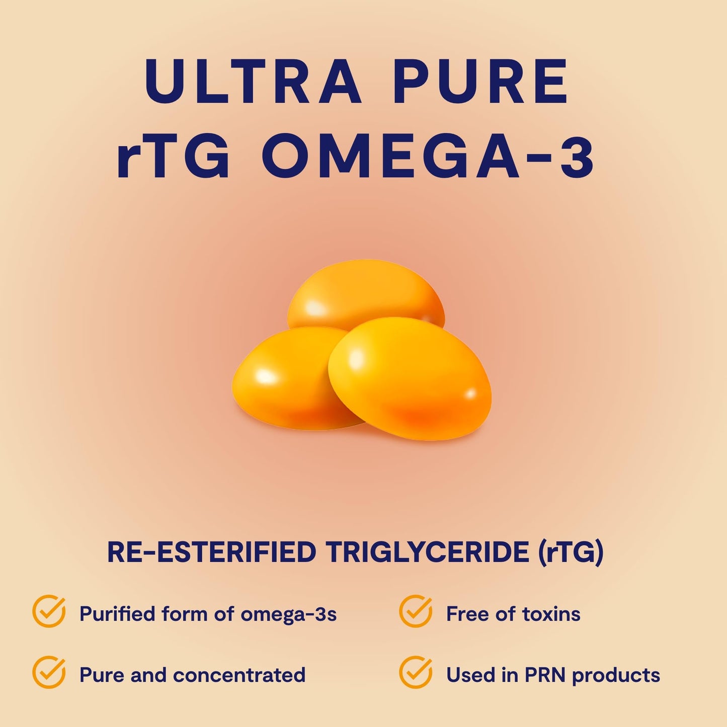 Omega 3 Gummy Chewables - 90 Gel Chews, 30-Day Supply, Citrus Flavor - 1760mg Ultra-Pure rTG Omega 3 for Eye, Heart, Brain, Joint & Immune Health - dailyvitalstore