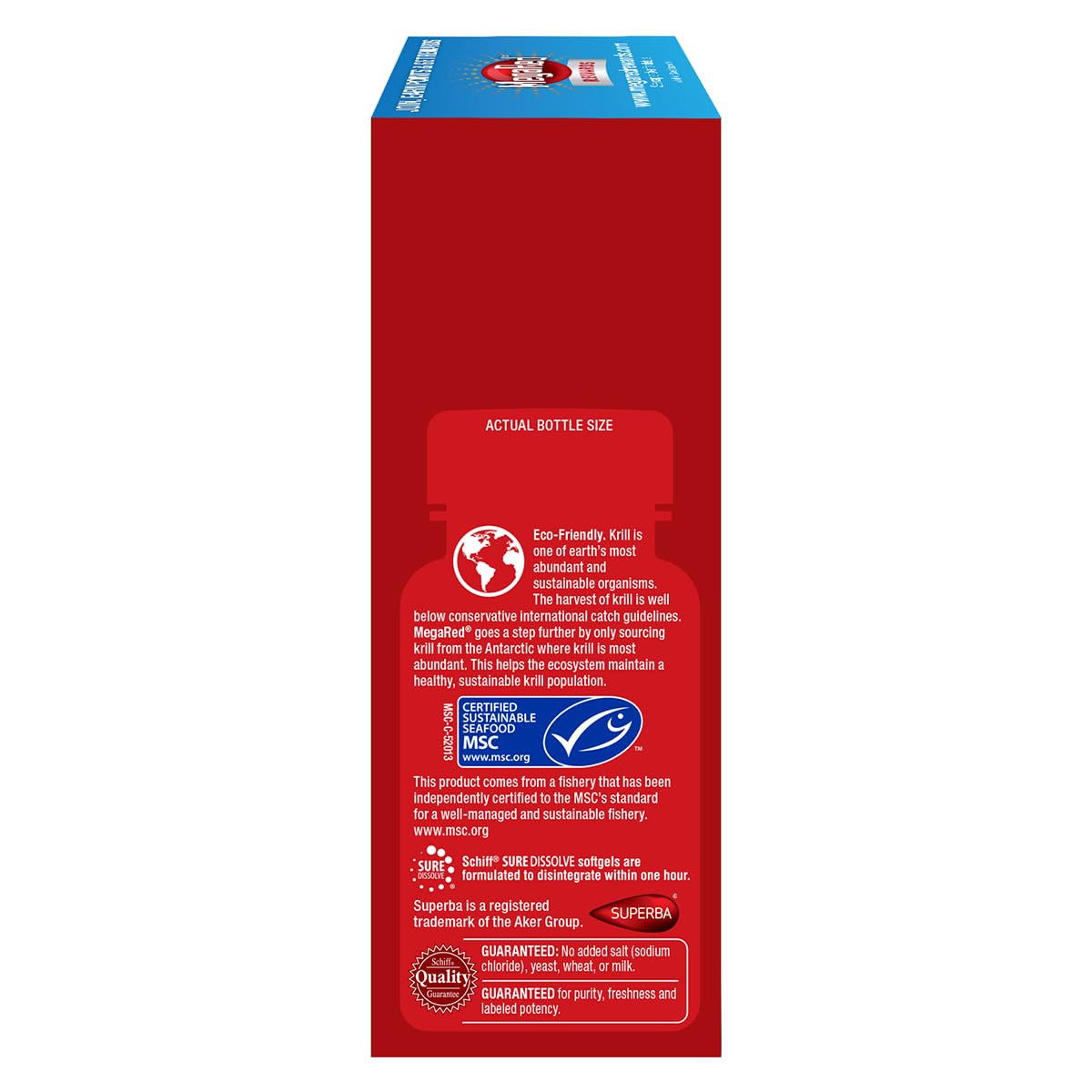 Omega-3 Krill Oil and Joint Supplement - Megared Joint Care 60 softgels - EPA/DHA fatty acids, Antioxidants, Hyaluronic acid, No fishy burp aftertaste as with Fish Oil - dailyvitalstore