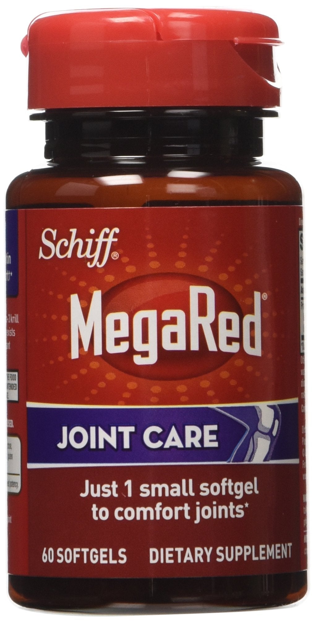 Omega-3 Krill Oil and Joint Supplement - Megared Joint Care 60 softgels - EPA/DHA fatty acids, Antioxidants, Hyaluronic acid, No fishy burp aftertaste as with Fish Oil - dailyvitalstore