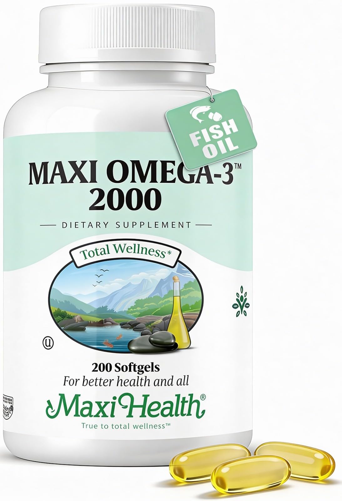 Omega 3 Supplement - Omega-3 Fish Oil 2000mg - Natural Source of EPA & DHA - Heart, & Joint Health - Kosher Certified Wild Caught Marine Fish - dailyvitalstore