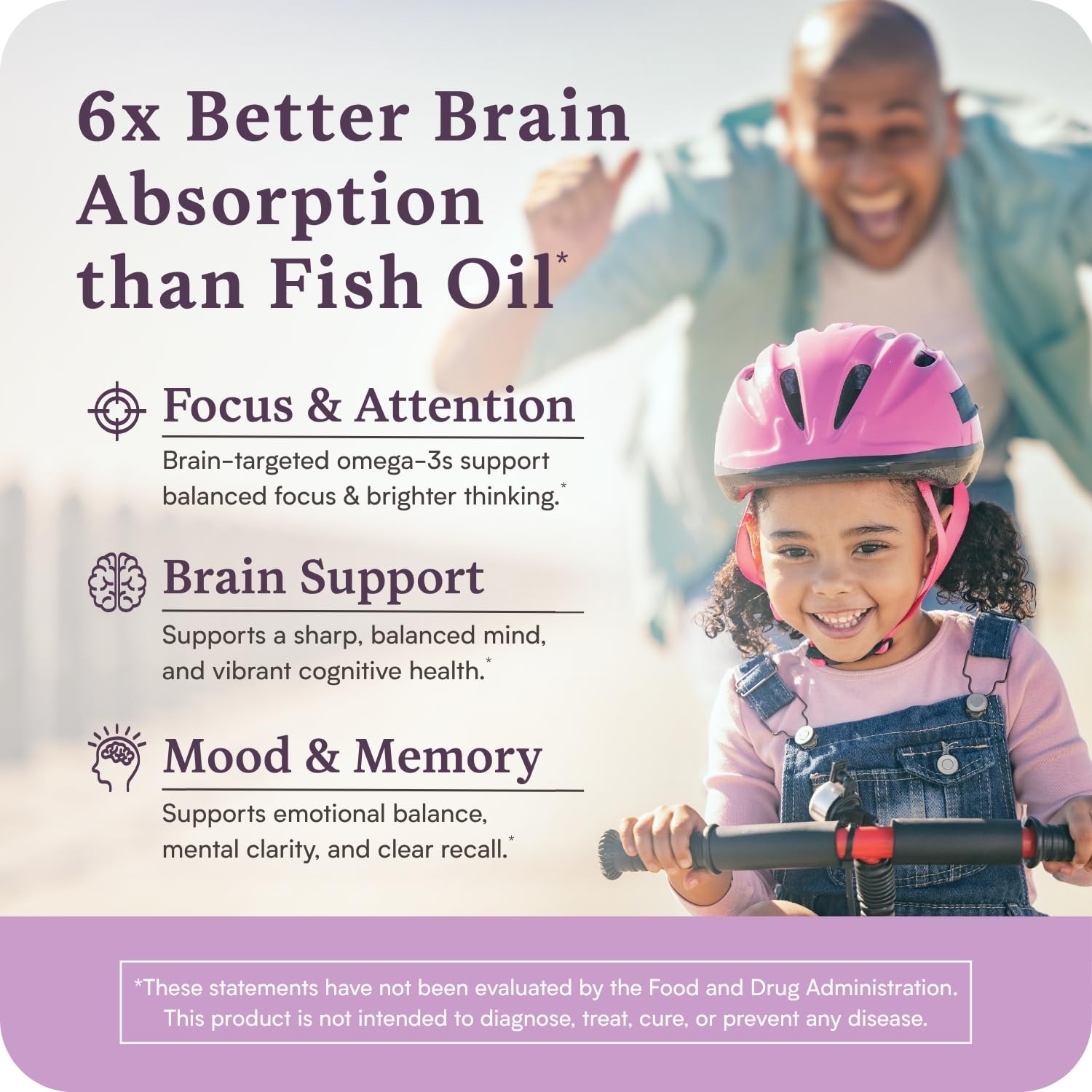 Omega w/LYSOVETA LPC | EPA & DHA Supplements for Brain Health | Focus, Attention, Memory, & Mood | 6X Higher Absorption Than Fish Oil | Omega-3 Fatty Acid Supplements | Highest Potency LPC-DHA - dailyvitalstore