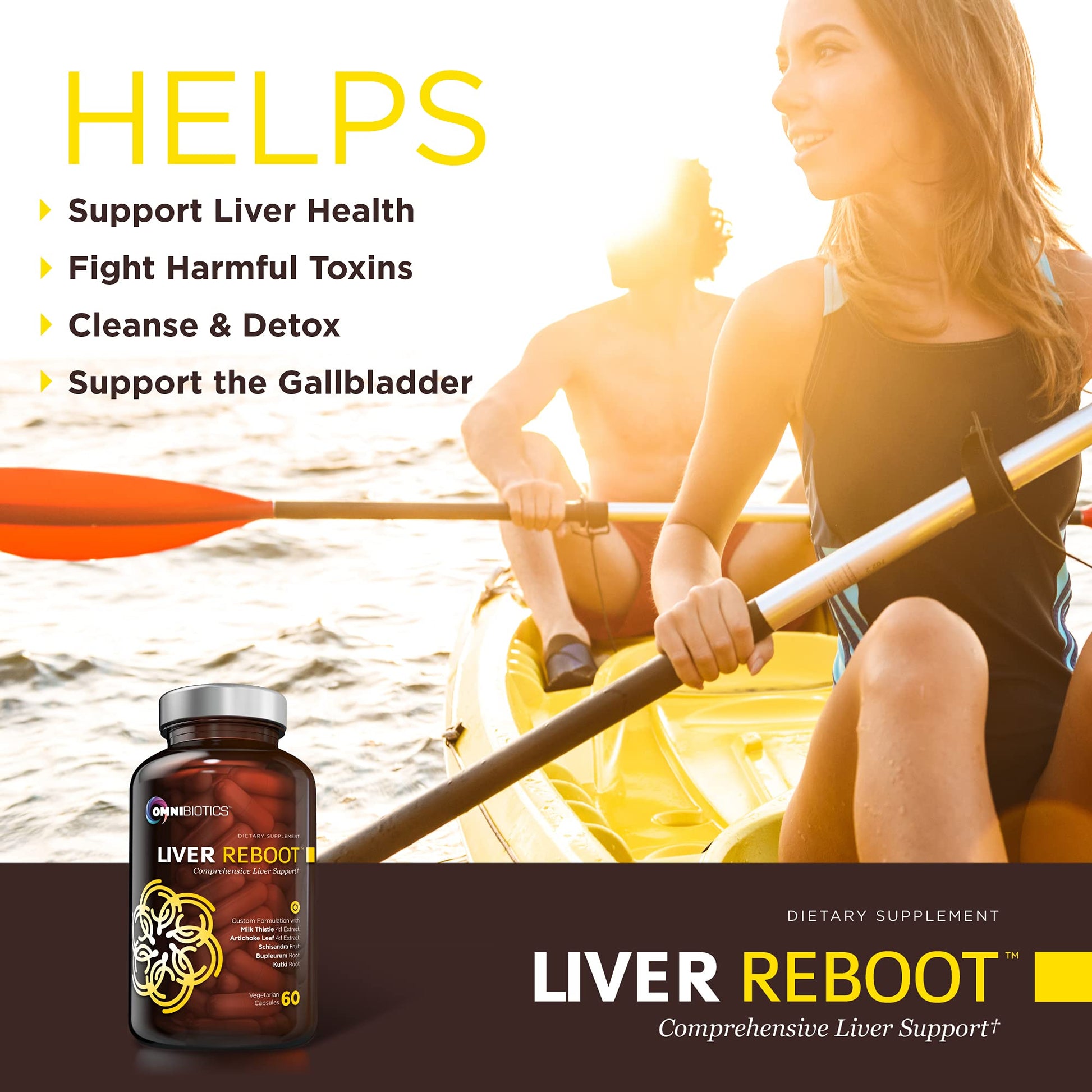 OmniBiotics Liver Cleanse Detox & Repair Supplement – Milk Thistle, Dandelion Root, Alpha Lipoic Acid, Artichoke Extract, Schisandra, Silymarin – 60 Vegan Capsules - dailyvitalstore