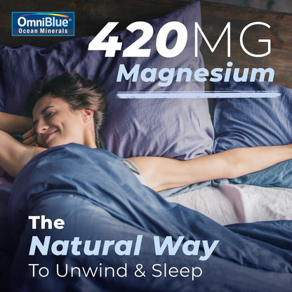 OmniBlue Ocean Minerals - 70+ Trace Minerals & Liquid Magnesium - Potassium, Chloride- Low Sodium - Natural Support for Sleep, Digestion, Regularity, Hydration & Electrolyte Balance (2 oz) - dailyvitalstore