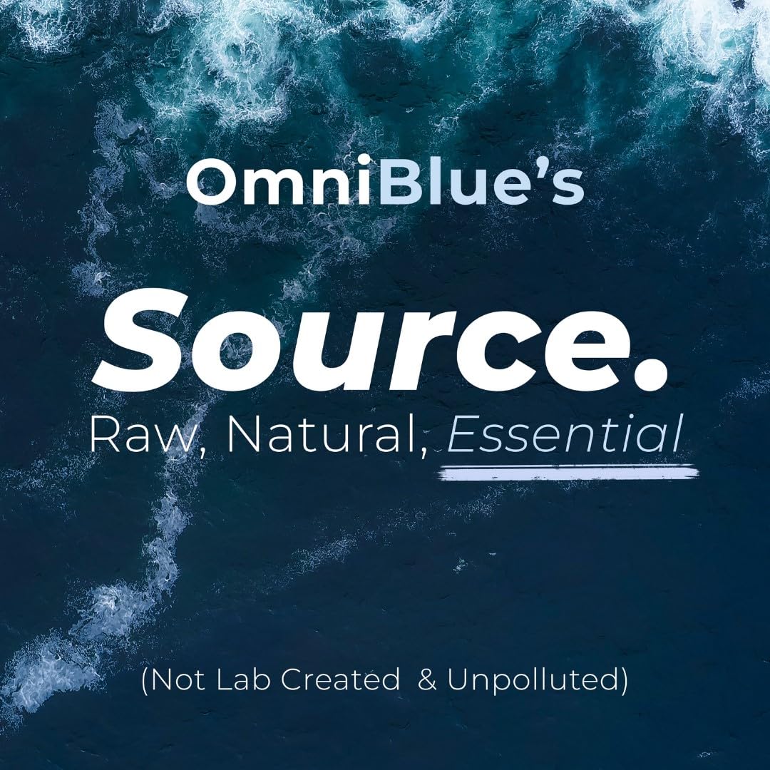 OmniBlue Ocean Minerals - 70+ Trace Minerals & Liquid Magnesium - Potassium, Chloride- Low Sodium - Natural Support for Sleep, Digestion, Regularity, Hydration & Electrolyte Balance (2 oz) - dailyvitalstore