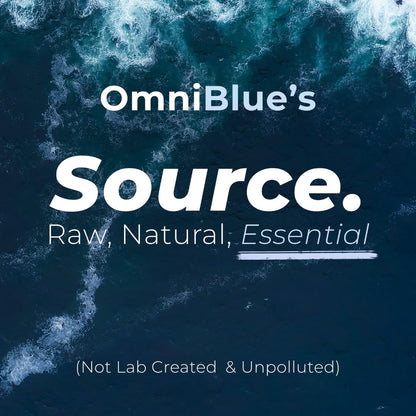 OmniBlue Ocean Minerals - 70+ Trace Minerals & Liquid Magnesium - Potassium, Chloride- Low Sodium - Natural Support for Sleep, Digestion, Regularity, Hydration & Electrolyte Balance (2 oz) - dailyvitalstore