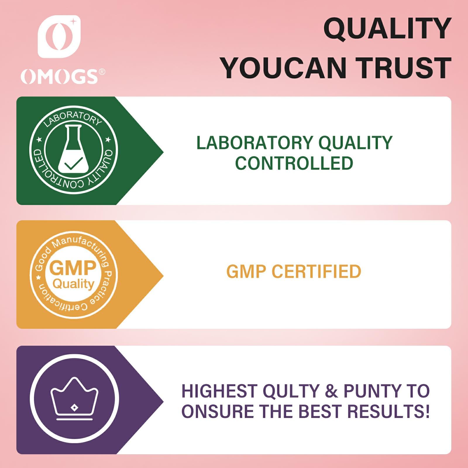 OMOGS Glutathione & NAC Supplement, with vtamin B & Selenium, Supports Liver Health, Cellular, Antioxidant, Energy Production & Immune - dailyvitalstore