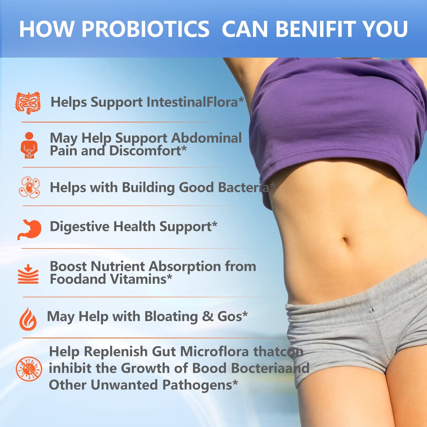 OMOGS Probiotics 180 Billion CFUs 18 Strains, 3 Prebiotics, Helps Digestive, Gut Health, Immune, Supports Occasional Constipation, Diarrhea & Gas - dailyvitalstore