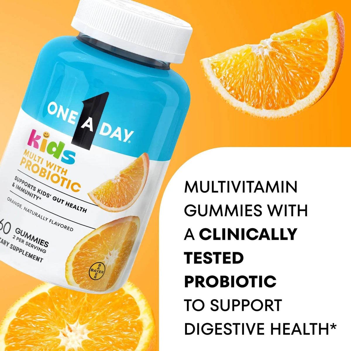One A Day Kids Multivitamin with Probiotic, Multivitamin Gummies, Kids Probiotic for Digestive Health, Gummy Vitamins - dailyvitalstore