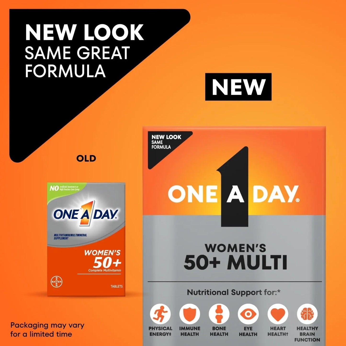 One A Day Multivitamin for Women 50 and Over Tablets, Womens Multivitamin 50 plus with Vitamins D, C, E, Zinc & Biotin, Daily Vitamins for Woman 50+, 65 Ct - dailyvitalstore