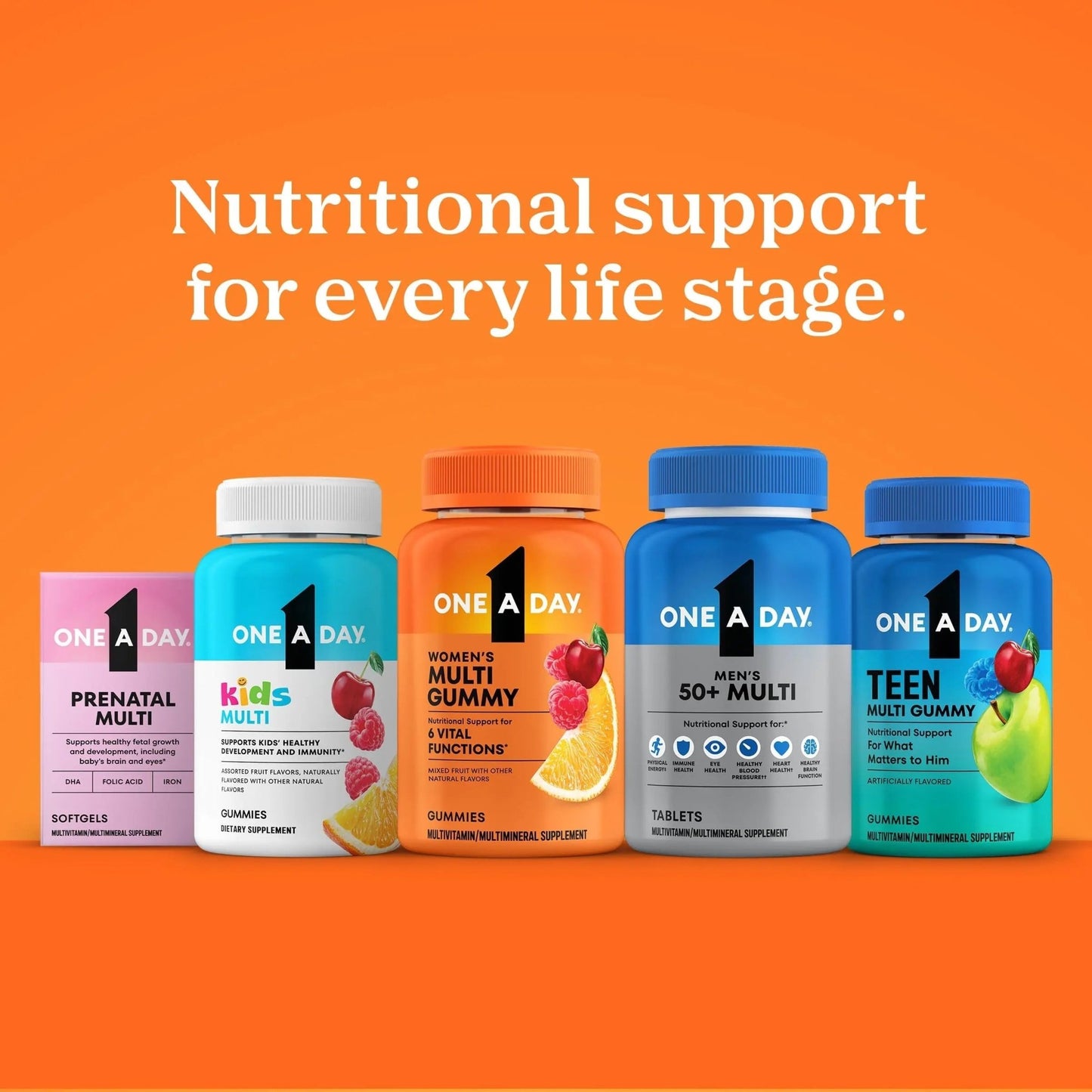One A Day Multivitamin for Women 50 and Over Tablets, Womens Multivitamin 50 plus with Vitamins D, C, E, Zinc & Biotin, Daily Vitamins for Woman 50+, 65 Ct - dailyvitalstore