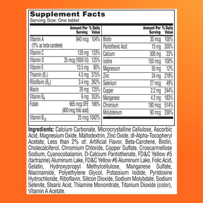 One A Day Multivitamin for Women 50 and Over Tablets, Womens Multivitamin 50 plus with Vitamins D, C, E, Zinc & Biotin, Daily Vitamins for Woman 50+, 65 Ct - dailyvitalstore