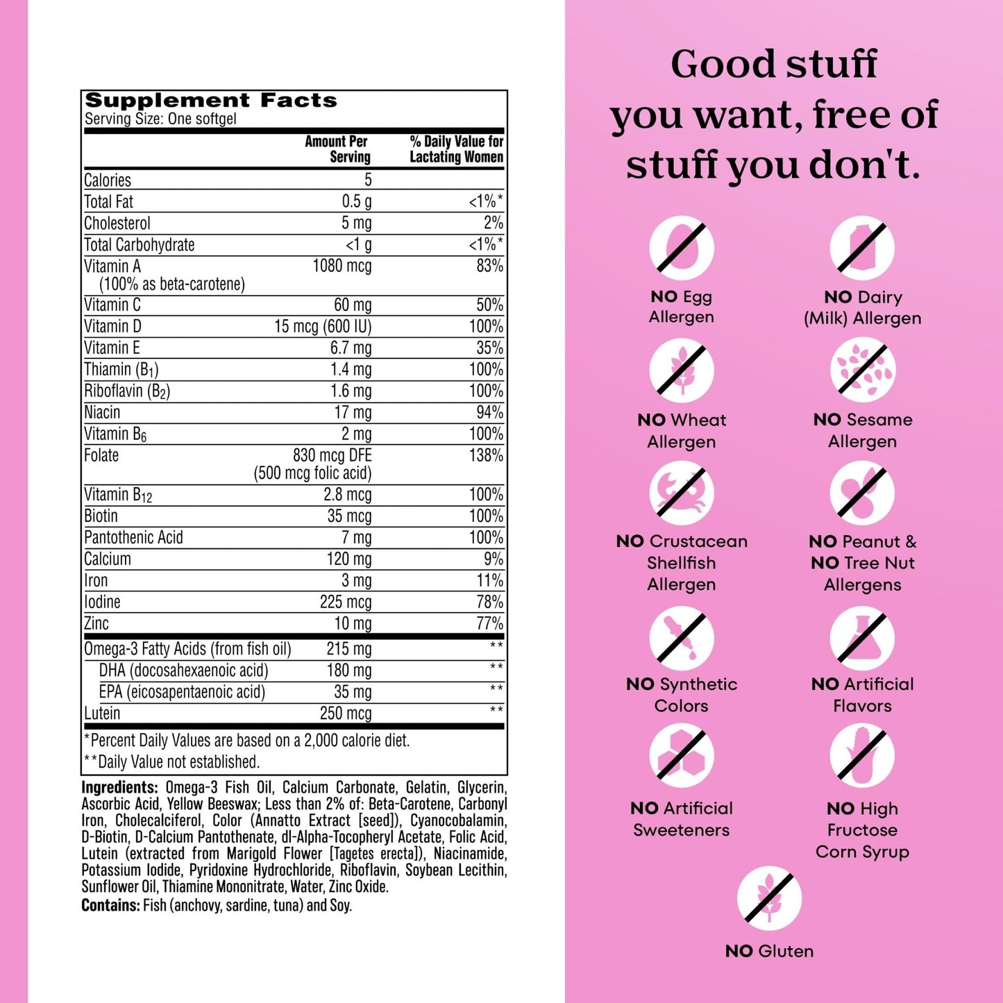 One A Day Postnatal Vitamins for Women, Postnatal Multivitamin with Folic Acid, Omega-3 DHA, B Vitamins, Support Immune Health, Breastfeeding - dailyvitalstore