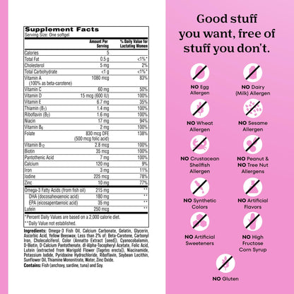 One A Day Postnatal Vitamins for Women, Postnatal Multivitamin with Folic Acid, Omega-3 DHA, B Vitamins, Support Immune Health, Breastfeeding - dailyvitalstore