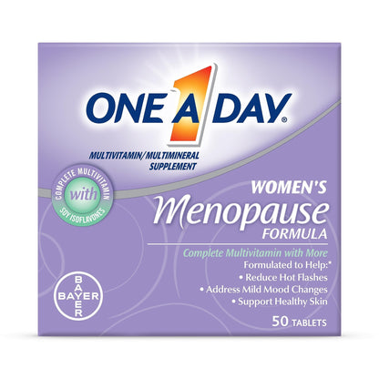 One A Day Women's Menopause Multivitamin with Vitamin A, Vitamin C, Vitamin D, Vitamin E and Zinc for Immune Health Support, Bone health, 50 Count - dailyvitalstore