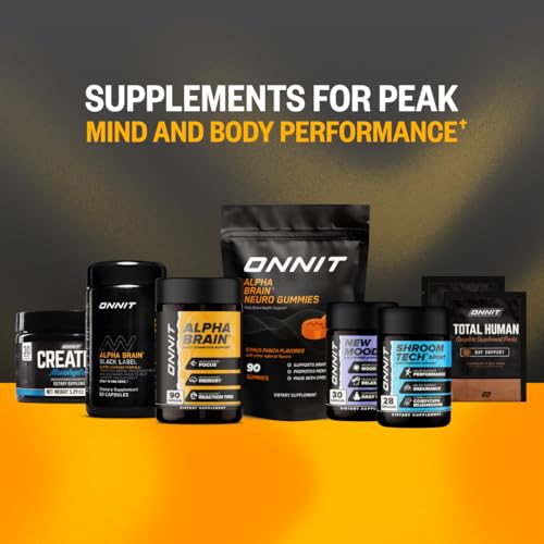 ONNIT Alpha Brain Black Label Capsules, IGEN Non-GMO Tested Citicoline Brain Supplement for Concentration and Memory, Lion’s Mane, Lutemax Lutein, L Theanine and Mucuna Pruriens, 80 Count - dailyvitalstore