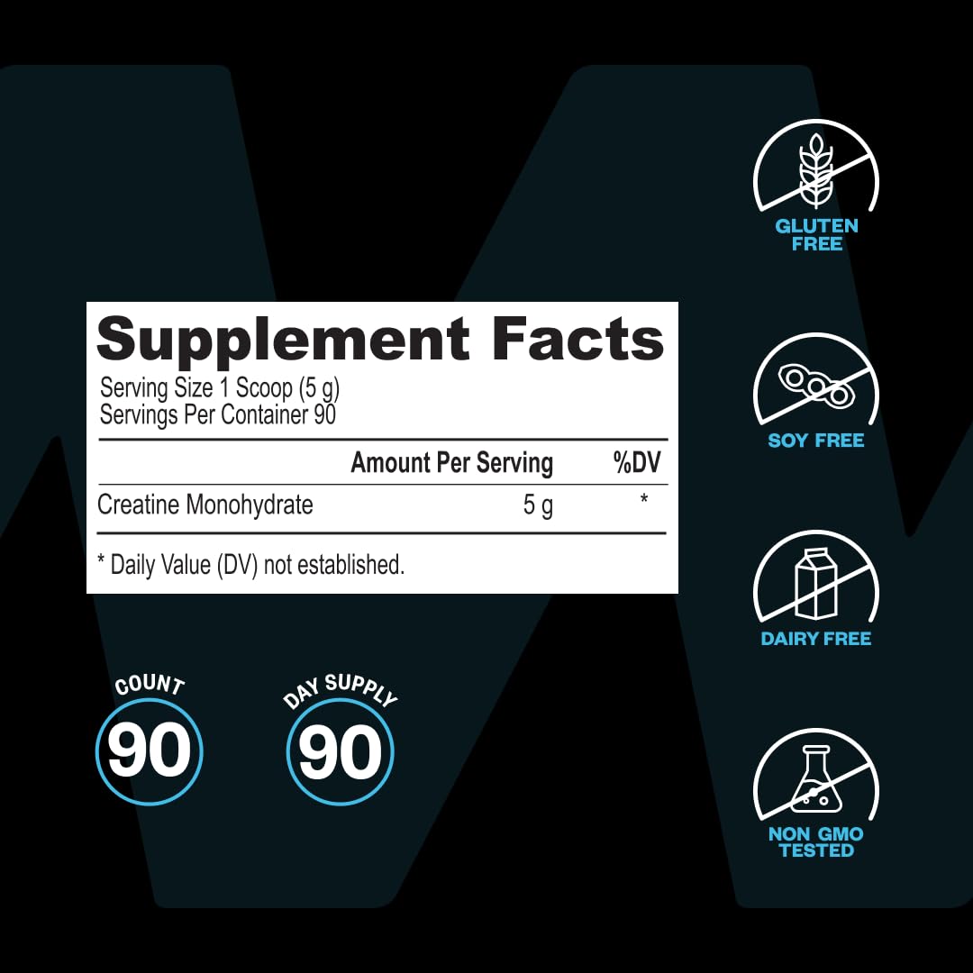 ONNIT Creatine Monohydrate Powder – Unflavored, 90-Serving Value Size – Supports Strength, Lean Muscle, and Brain Energy† – Keto Friendly - dailyvitalstore