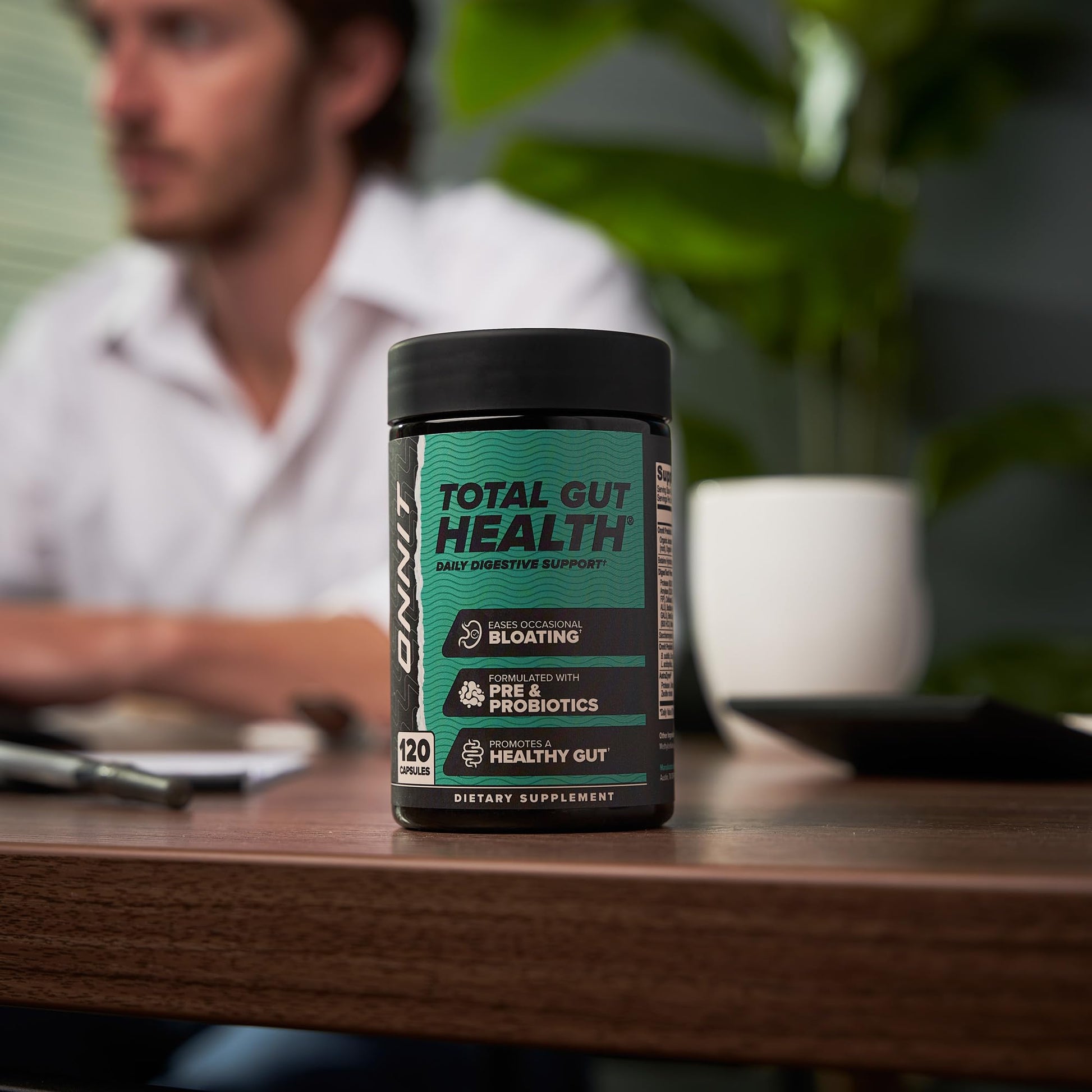 ONNIT Total Gut Health Daily Digestive Support, IGEN™ Non-GMO Tested Digestion Supplement for Women and Men with 7 Strains of Probiotics, - dailyvitalstore