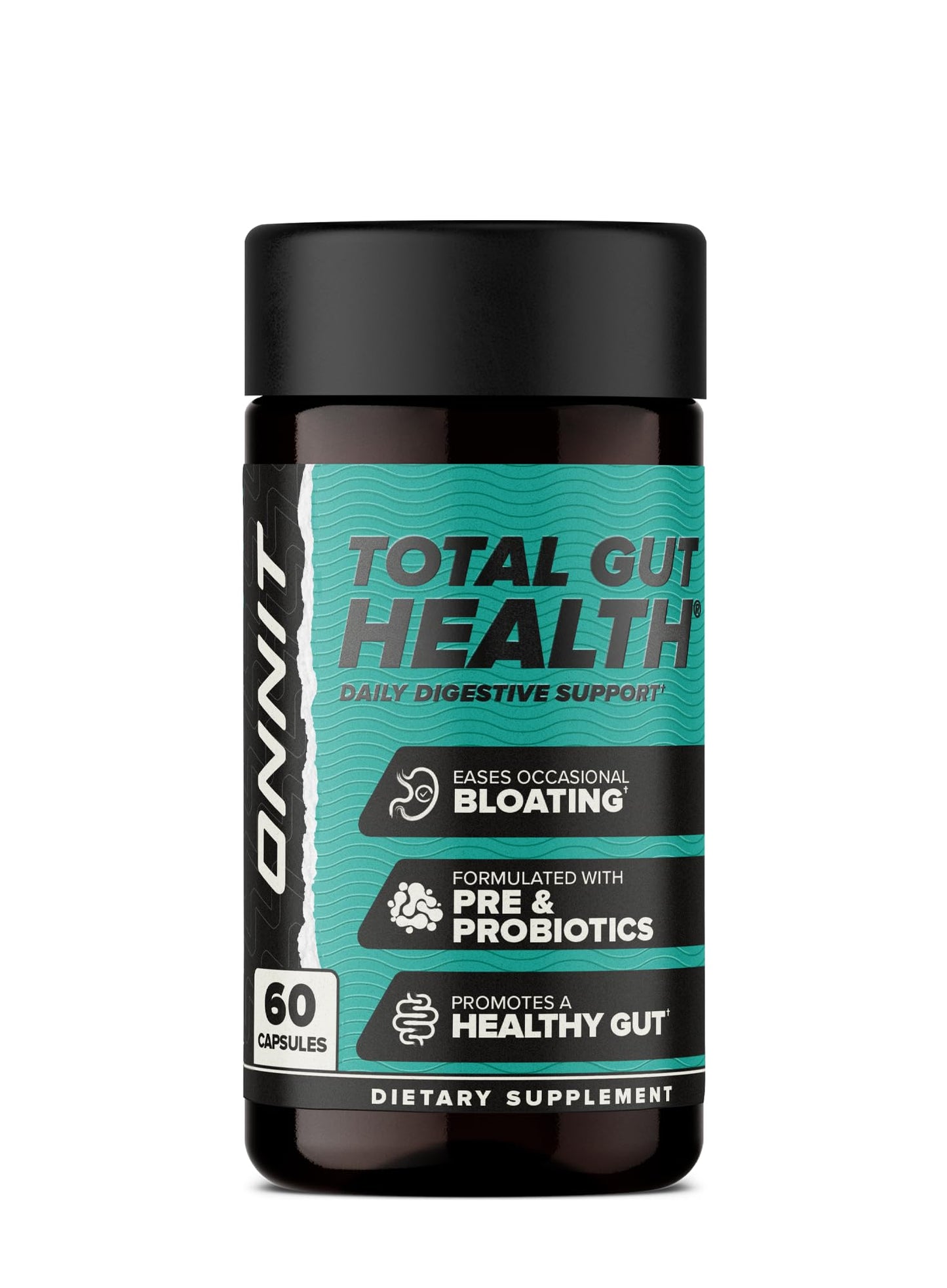 ONNIT Total Gut Health Daily Digestive Support, IGEN™ Non-GMO Tested Digestion Supplement for Women and Men with 7 Strains of Probiotics, - dailyvitalstore