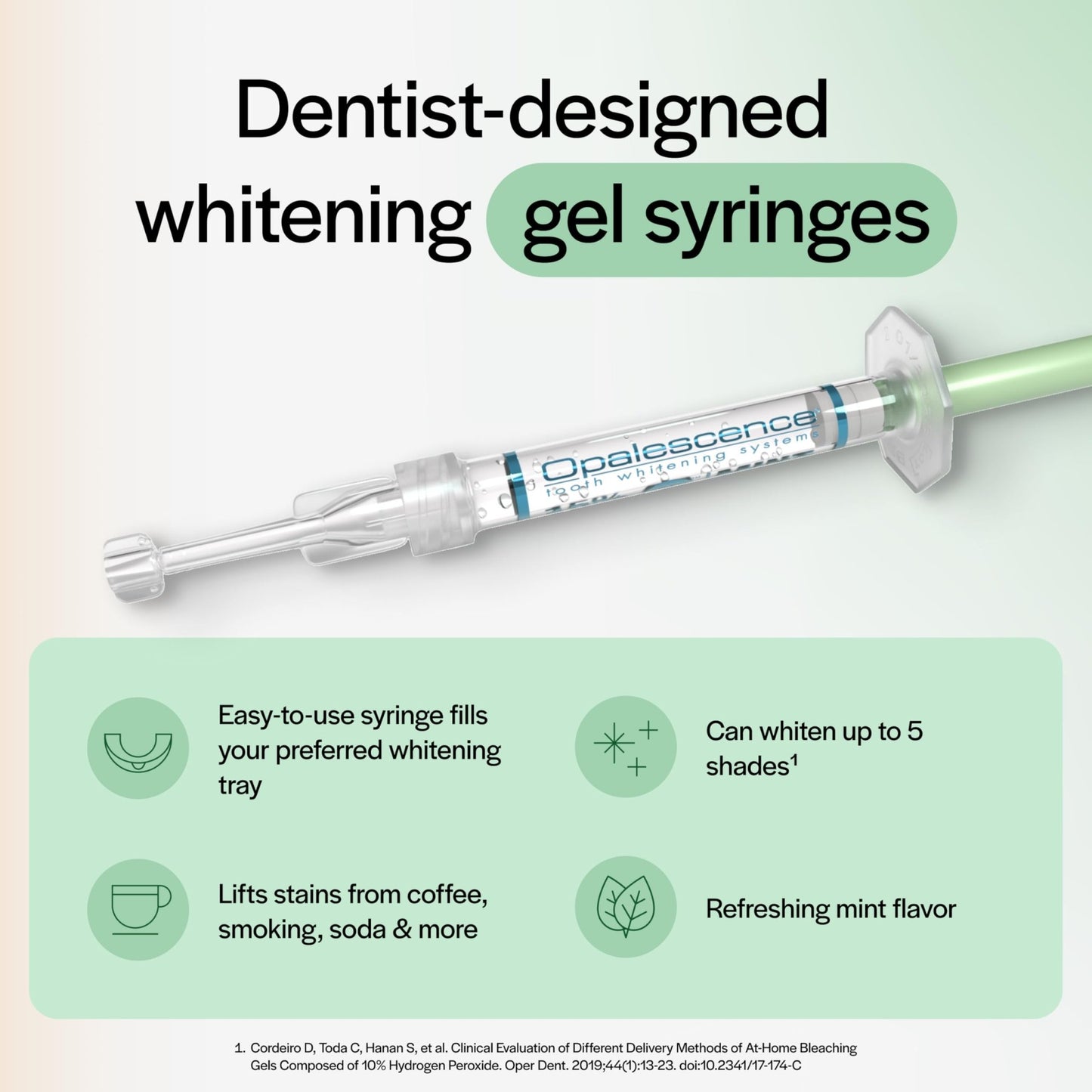 Opalescence 35% CP Mint - Gel Syringes Teeth Whitening - Refill Kit - Carbamide Peroxide Gel. Made by Ultradent - dailyvitalstore