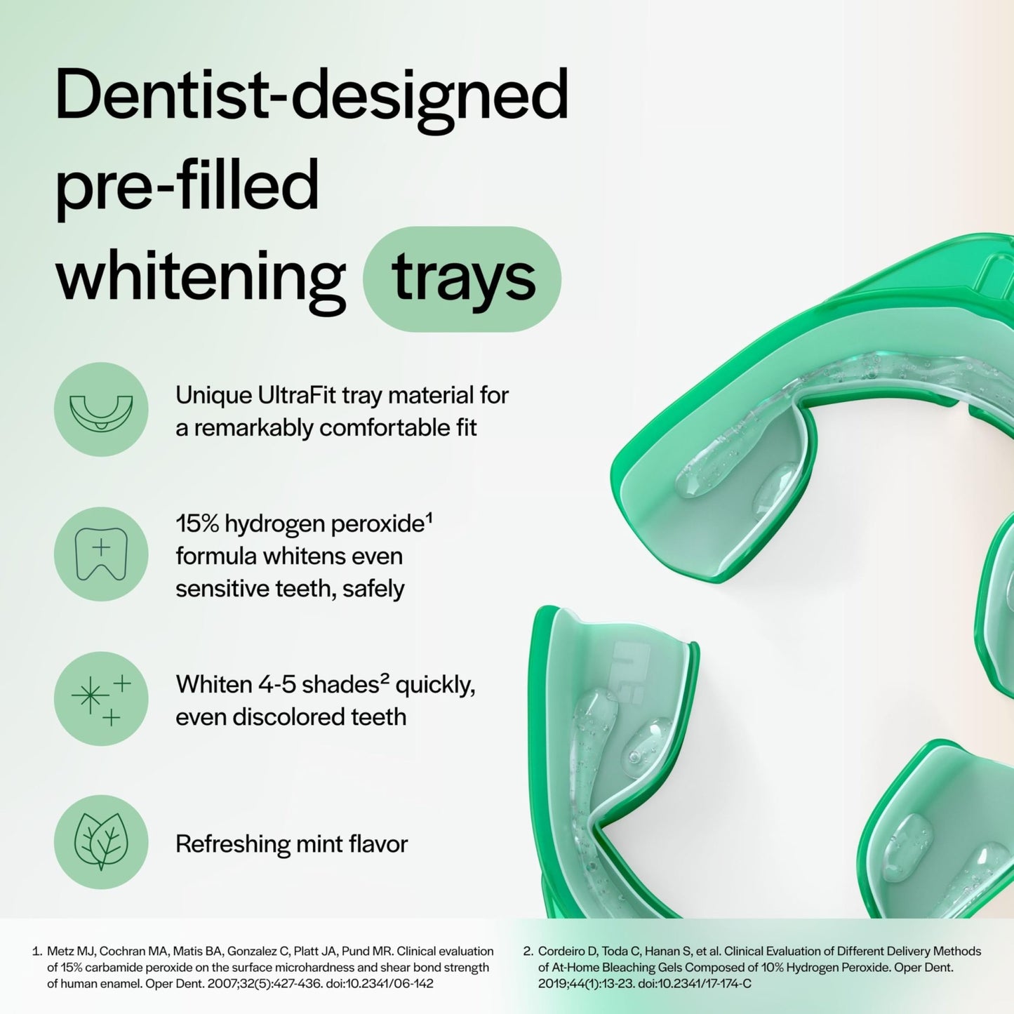 Opalescence Go 15- Prefilled Teeth Whitening Trays Kit - 15% Hydrogen Peroxide - (10 Treatments) Dentist Recomended - Made by Ultradent Products - dailyvitalstore