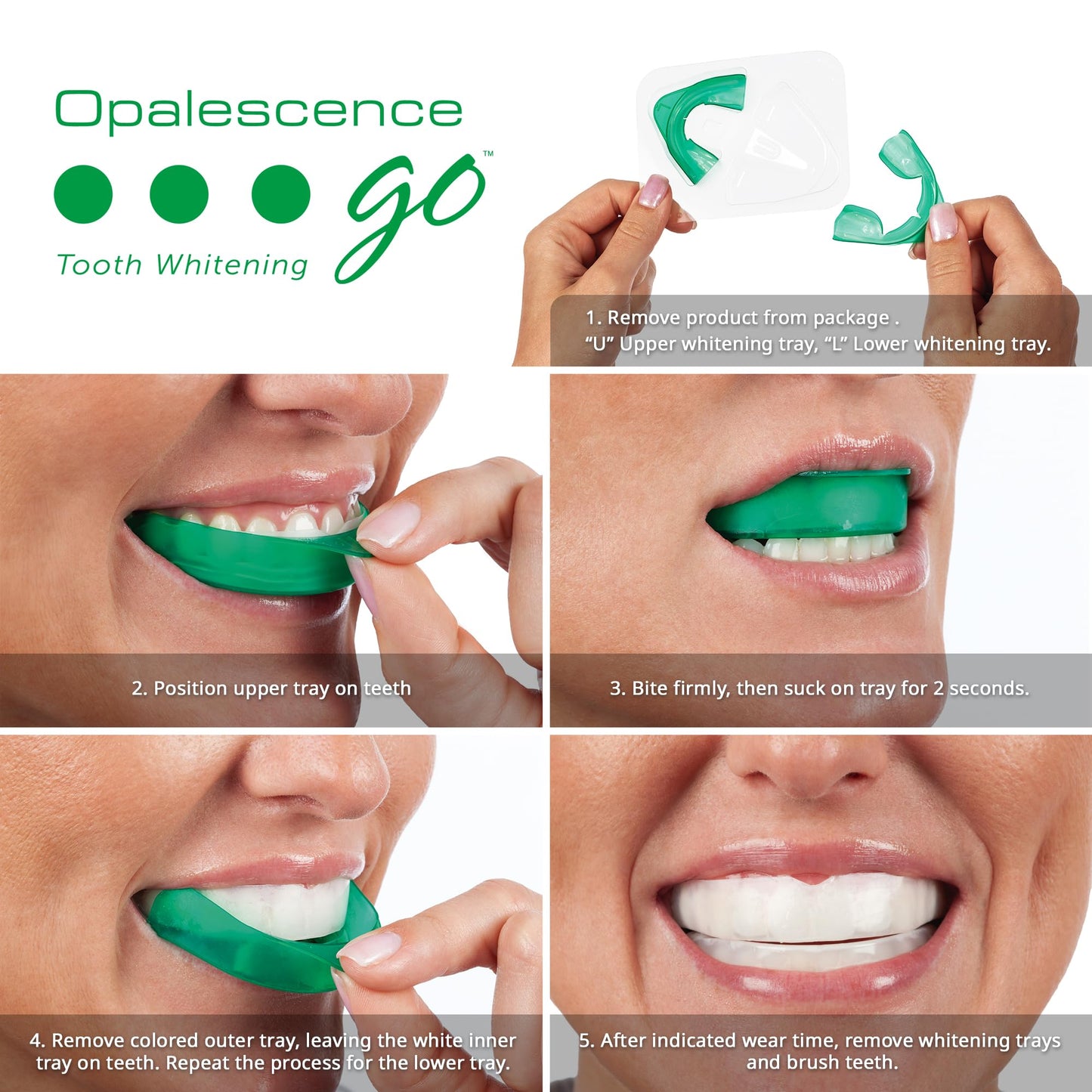 Opalescence Go 15- Prefilled Teeth Whitening Trays Kit - 15% Hydrogen Peroxide - (10 Treatments) Dentist Recomended - Made by Ultradent Products - dailyvitalstore