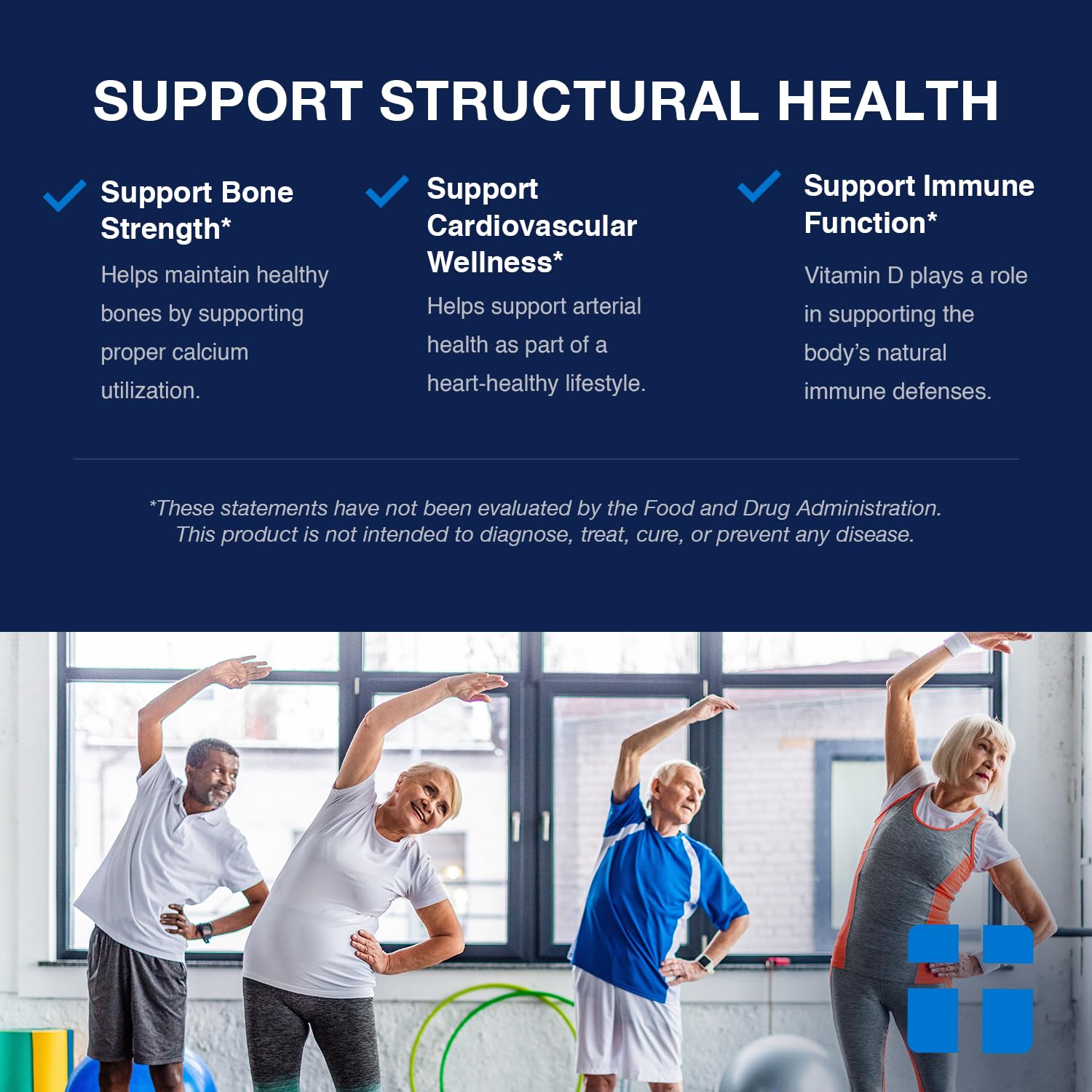 Opti + D3/K2 Supplement | Bone Health, Cardiovascular Wellness and Immune Support* Supplement | Vitamin D3 K2 Daily Support | 120 Capsules/120 Servings - dailyvitalstore