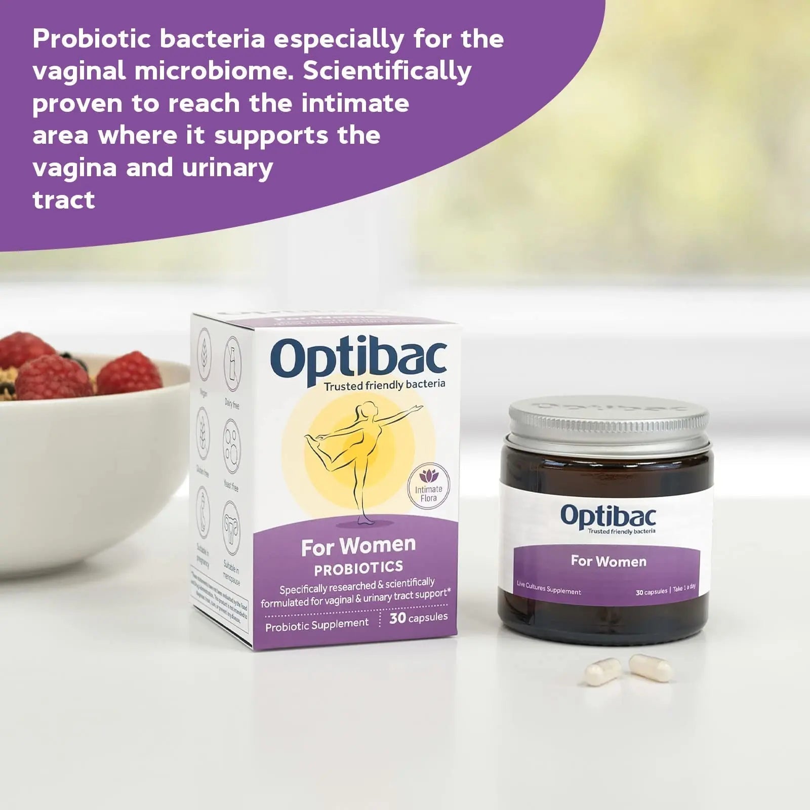 Optibac Probiotics for Women - Vegan Probiotic to Support Vagina Flora and Urinary Tract Health - 14 Capsules - dailyvitalstore