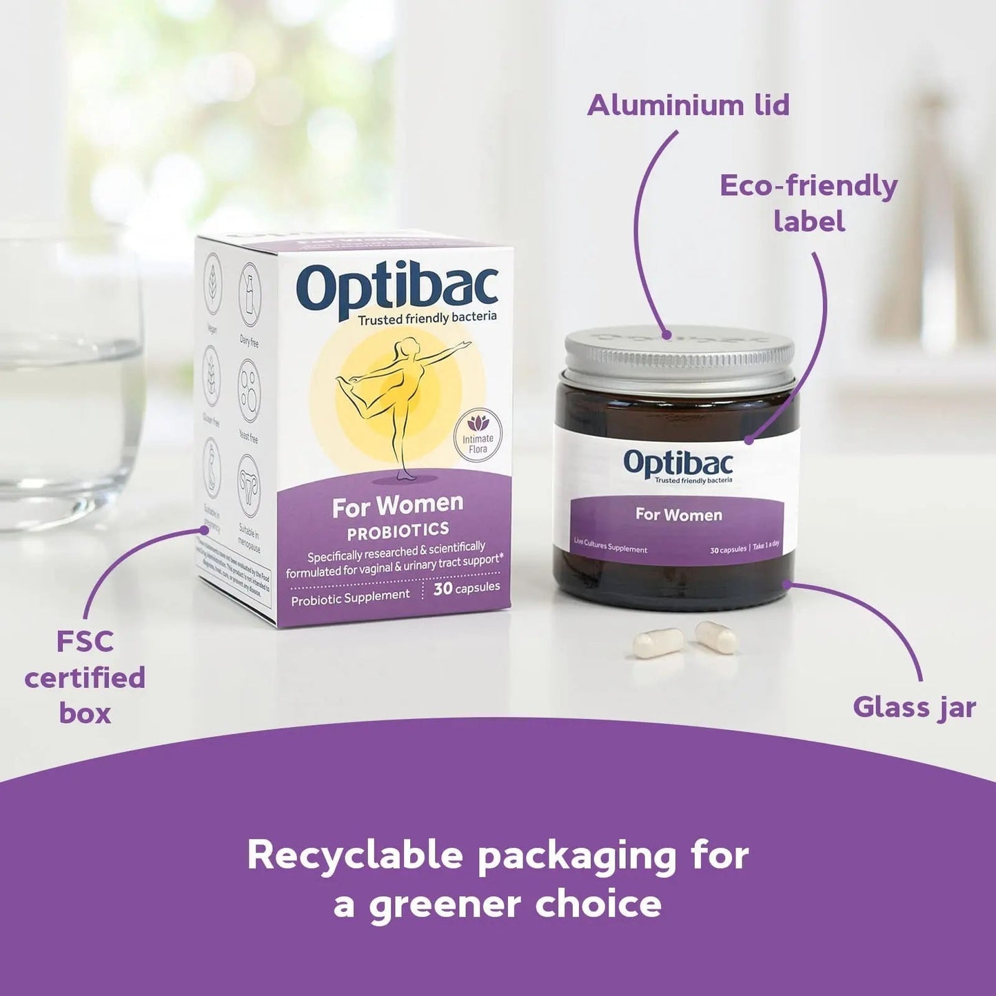 Optibac Probiotics for Women - Vegan Probiotic to Support Vagina Flora and Urinary Tract Health - 14 Capsules - dailyvitalstore