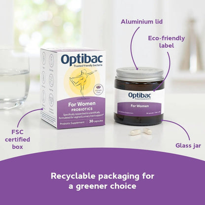 Optibac Probiotics for Women - Vegan Probiotic to Support Vagina Flora and Urinary Tract Health - 14 Capsules - dailyvitalstore