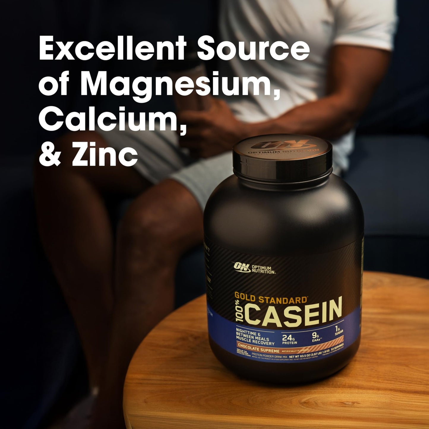 Optimum Nutrition Gold Standard 100% Micellar Casein Protein Powder, Slow Digesting, Helps Keep You Full, Overnight Muscle Recovery, Chocolate Supreme, 2 Pound (Packaging May Vary) - dailyvitalstore