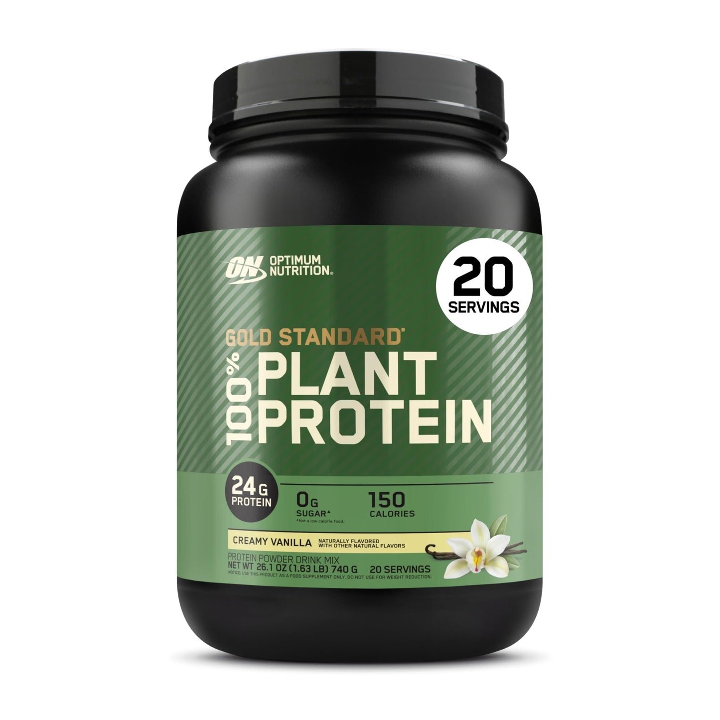 Optimum Nutrition Gold Standard 100% Plant Based Protein Powder, Gluten Free, Vegan Protein for Muscle Support and Recovery with Amino Acids - Creamy Vanilla, 20 Servings (Packaging May Vary) - dailyvitalstore