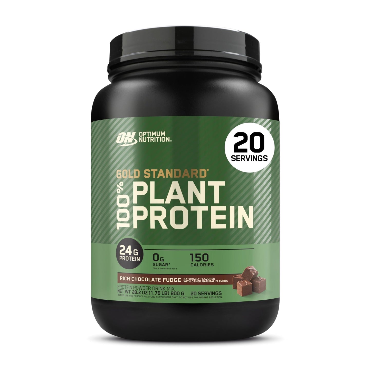 Optimum Nutrition Gold Standard 100% Plant Based Protein Powder, Gluten Free, Vegan Protein for Muscle Support and Recovery with Amino Acids - Rich Chocolate Fudge, 20 Servings (Packaging May Vary) - dailyvitalstore