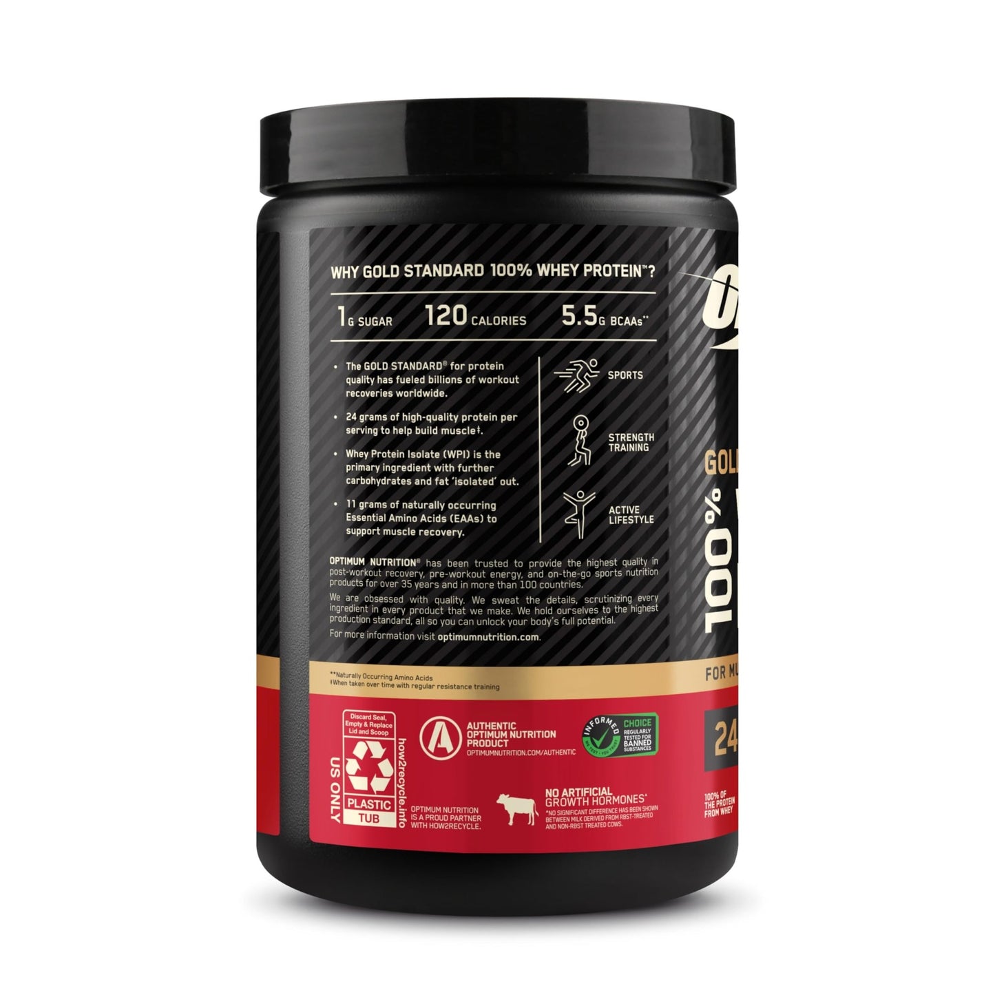 Optimum Nutrition Gold Standard 100% Whey Protein Powder, Vanilla Ice Cream, 0.68 Pound (Pack of 1) - dailyvitalstore