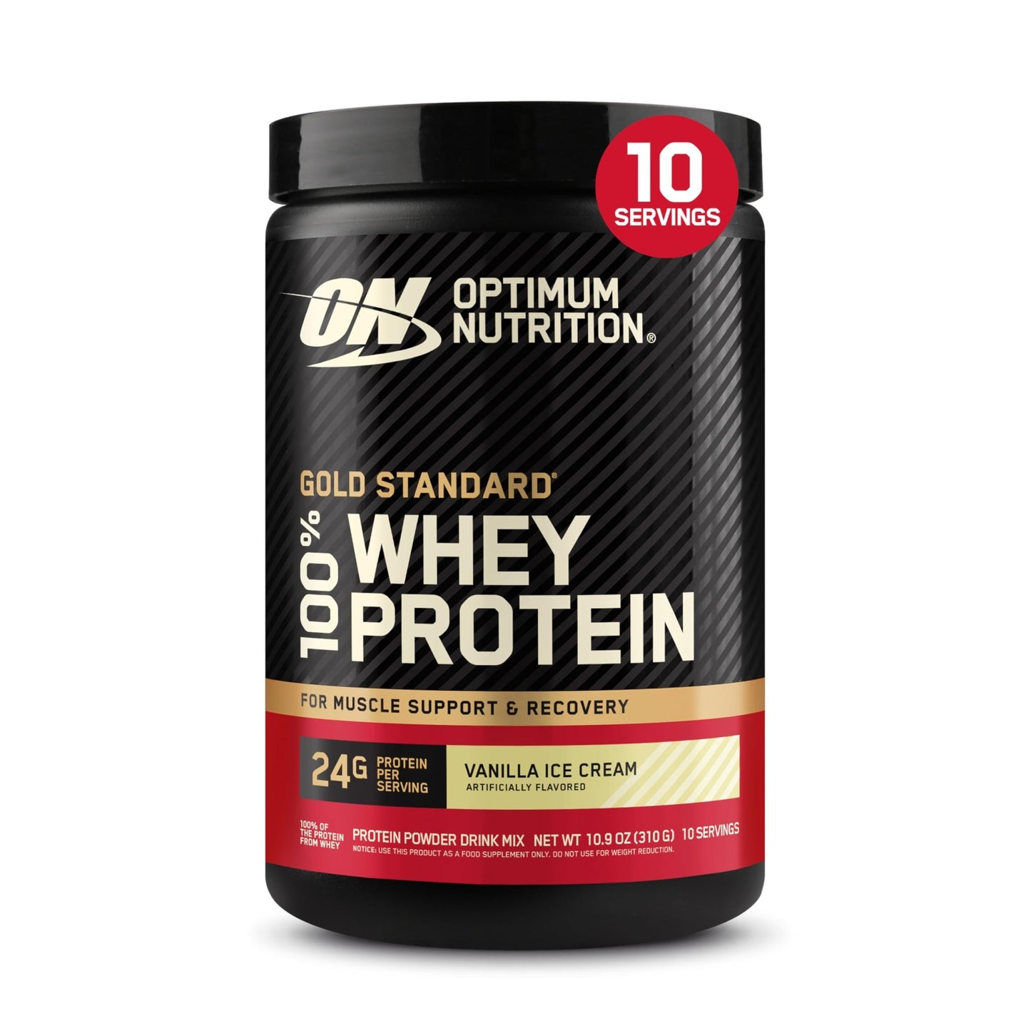 Optimum Nutrition Gold Standard 100% Whey Protein Powder, Vanilla Ice Cream, 0.68 Pound (Pack of 1) - dailyvitalstore