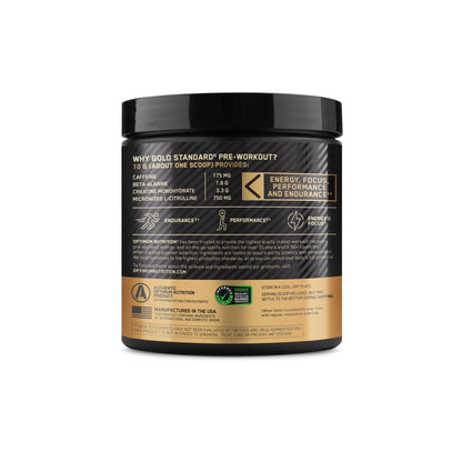 Optimum Nutrition Gold Standard Pre-Workout, Vitamin D for Immune Support, with Creatine, Beta-Alanine, and Caffeine for Energy, Keto Friendly, Blueberry Lemonade - dailyvitalstore