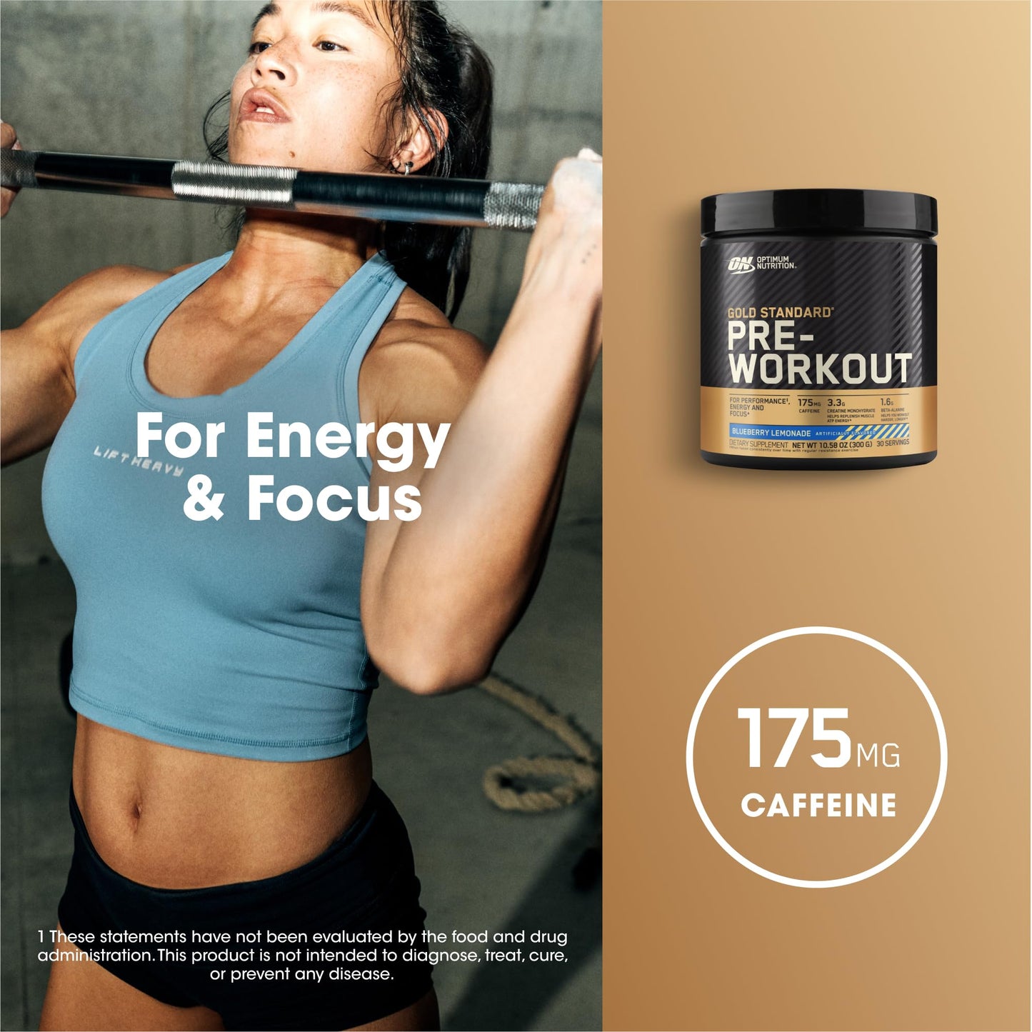 Optimum Nutrition Gold Standard Pre-Workout, Vitamin D for Immune Support, with Creatine, Beta-Alanine, and Caffeine for Energy, Keto Friendly, Blueberry Lemonade - dailyvitalstore