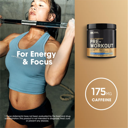Optimum Nutrition Gold Standard Pre-Workout, Vitamin D for Immune Support, with Creatine, Beta-Alanine, and Caffeine for Energy, Keto Friendly, Blueberry Lemonade - dailyvitalstore