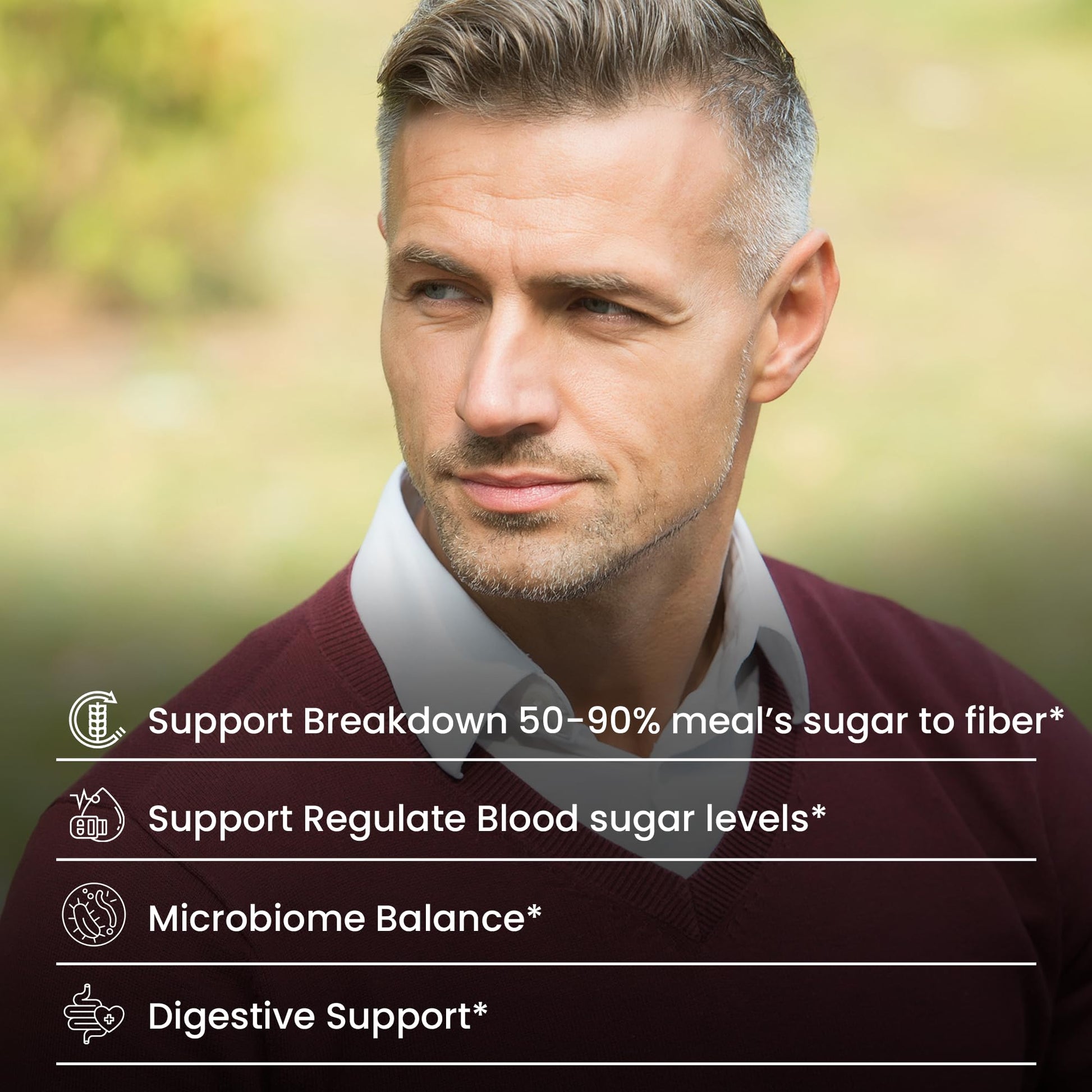 OPTIVIDA Sugr-2-Fibr - Natural Blood Sugar Support Supplement with Enzyme Technology - Glucose Support Supplement - Sugar to Fiber for Gut & Energy Levels - dailyvitalstore