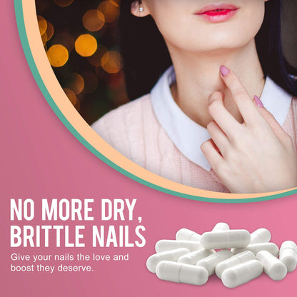 OPTML Hair and Nail Vitamins for Hair Growth and Thickness, Biotin-Infused Hair Pills, Hair Vitamins for Faster Hair Growth and Healthy Nails, for Women and Men, 60 Capsules - dailyvitalstore