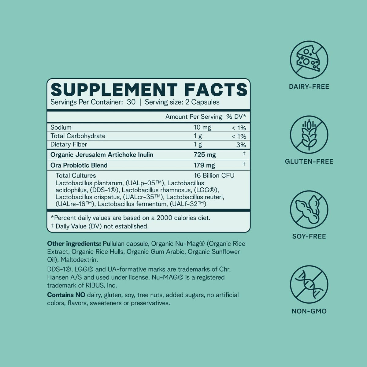Ora Organic Probiotic for Women with L. crispatus, 6 Clinically Studied Lactobacillus Strains for Vaginal, pH & Urinary Tract Health, - dailyvitalstore