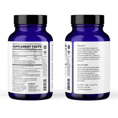 Ora Organic Probiotic for Women with L. crispatus, 6 Clinically Studied Lactobacillus Strains for Vaginal, pH & Urinary Tract Health, - dailyvitalstore