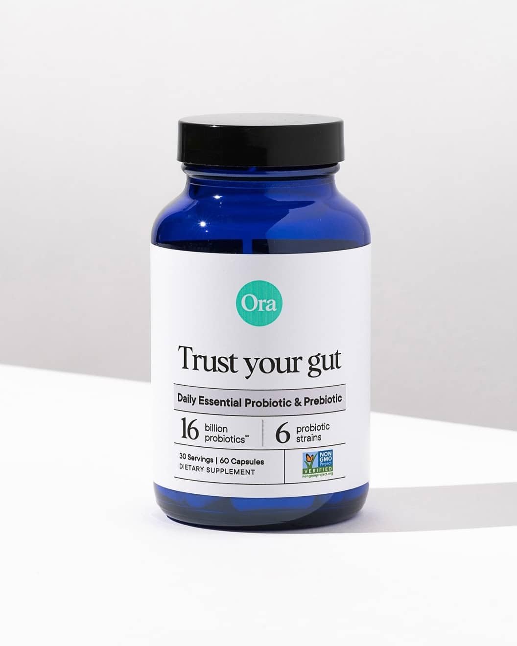 Ora Organic Probiotics with Prebiotics for Digestive Health 16 Billion CFU - Trust Your Gut - Strains - Acidophilus Lactobacillus Breve Bifidum Lactis - dailyvitalstore