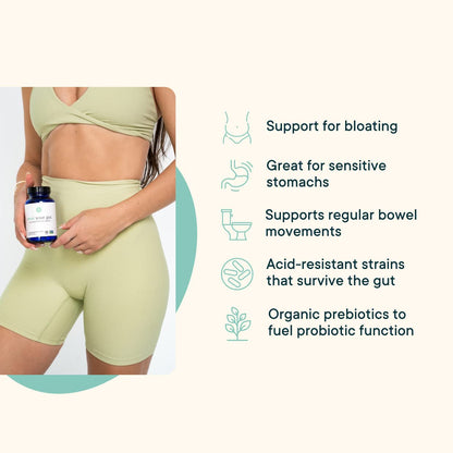 Ora Organic Probiotics with Prebiotics for Digestive Health 16 Billion CFU - Trust Your Gut - Strains - Acidophilus Lactobacillus Breve Bifidum Lactis - dailyvitalstore