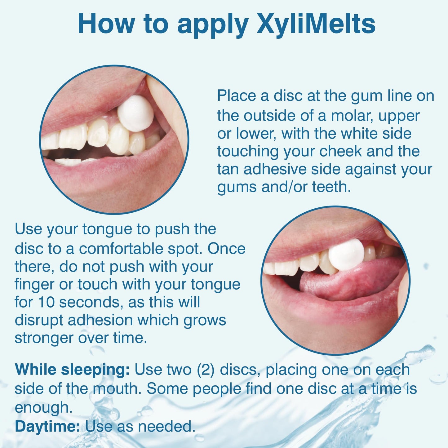 Oracoat XyliMelts for Dry Mouth Night Time or Day - Moisturizing Dry Mouth Adhering Discs, Sugar Free with Xylitol, 100 Count, - dailyvitalstore