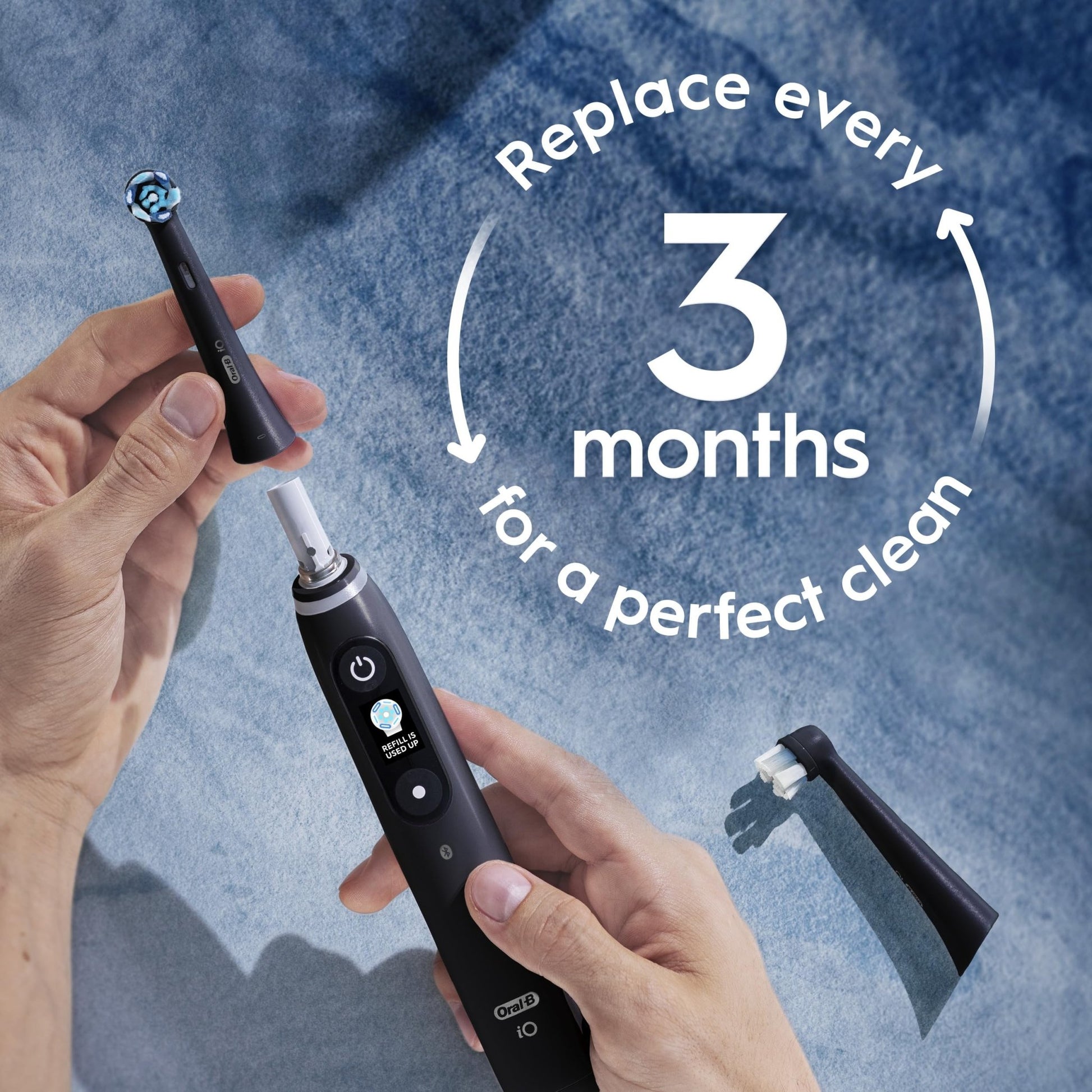 Oral-B iO Series Ultimate Clean Electric Toothbrush Replacement Brush Heads for an Oral-B Electric Toothbrush, 2 Count, Black - dailyvitalstore
