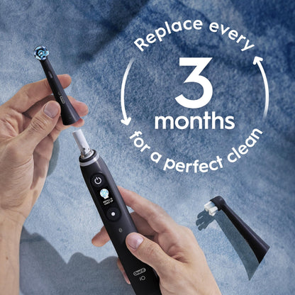 Oral-B iO Series Ultimate Clean Electric Toothbrush Replacement Brush Heads for an Oral-B Electric Toothbrush, 2 Count, Black - dailyvitalstore
