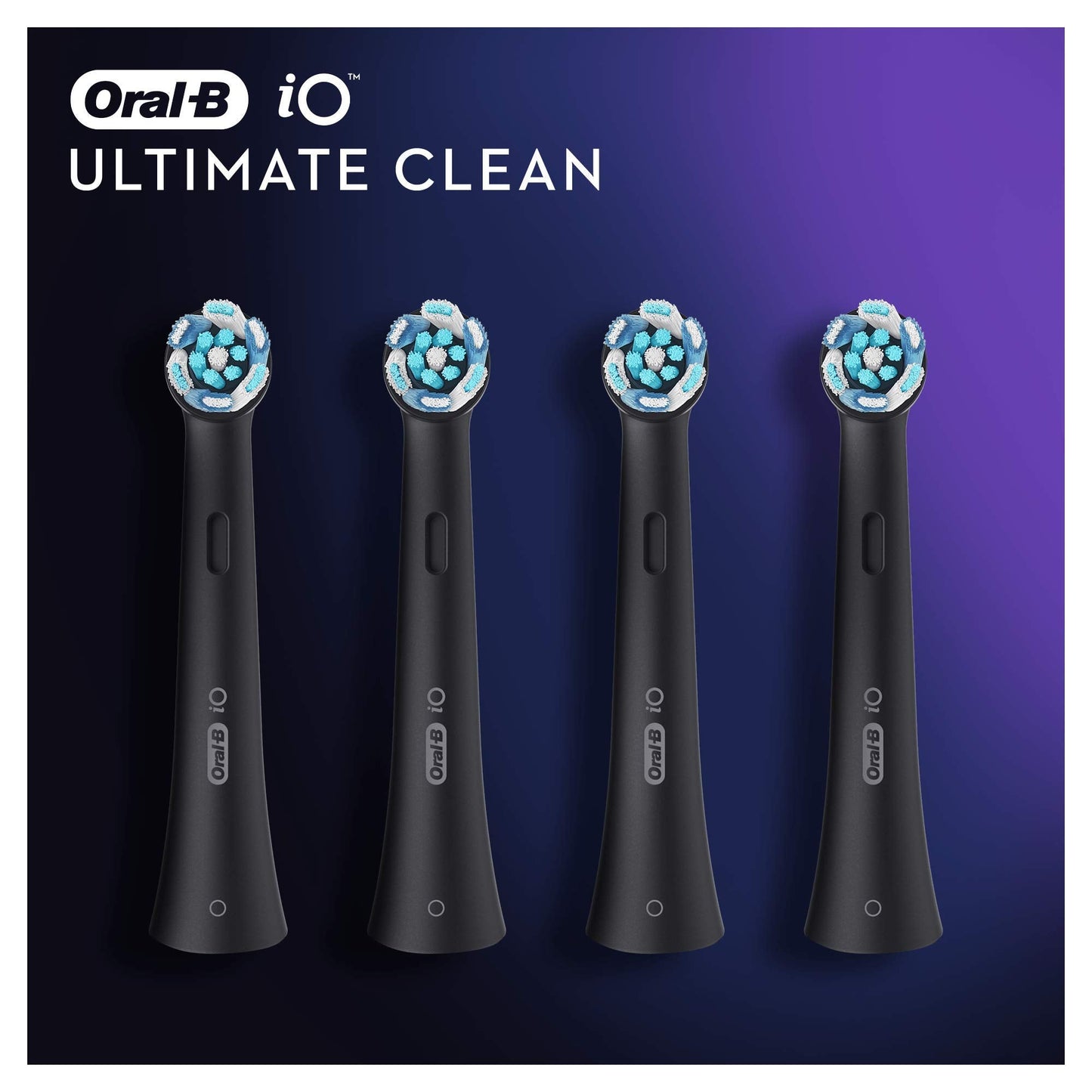 Oral-B iO Ultimate Clean Electric Toothbrush Head, Twisted & Angled Bristles for Deeper Plaque Removal, Pack of 4, - dailyvitalstore