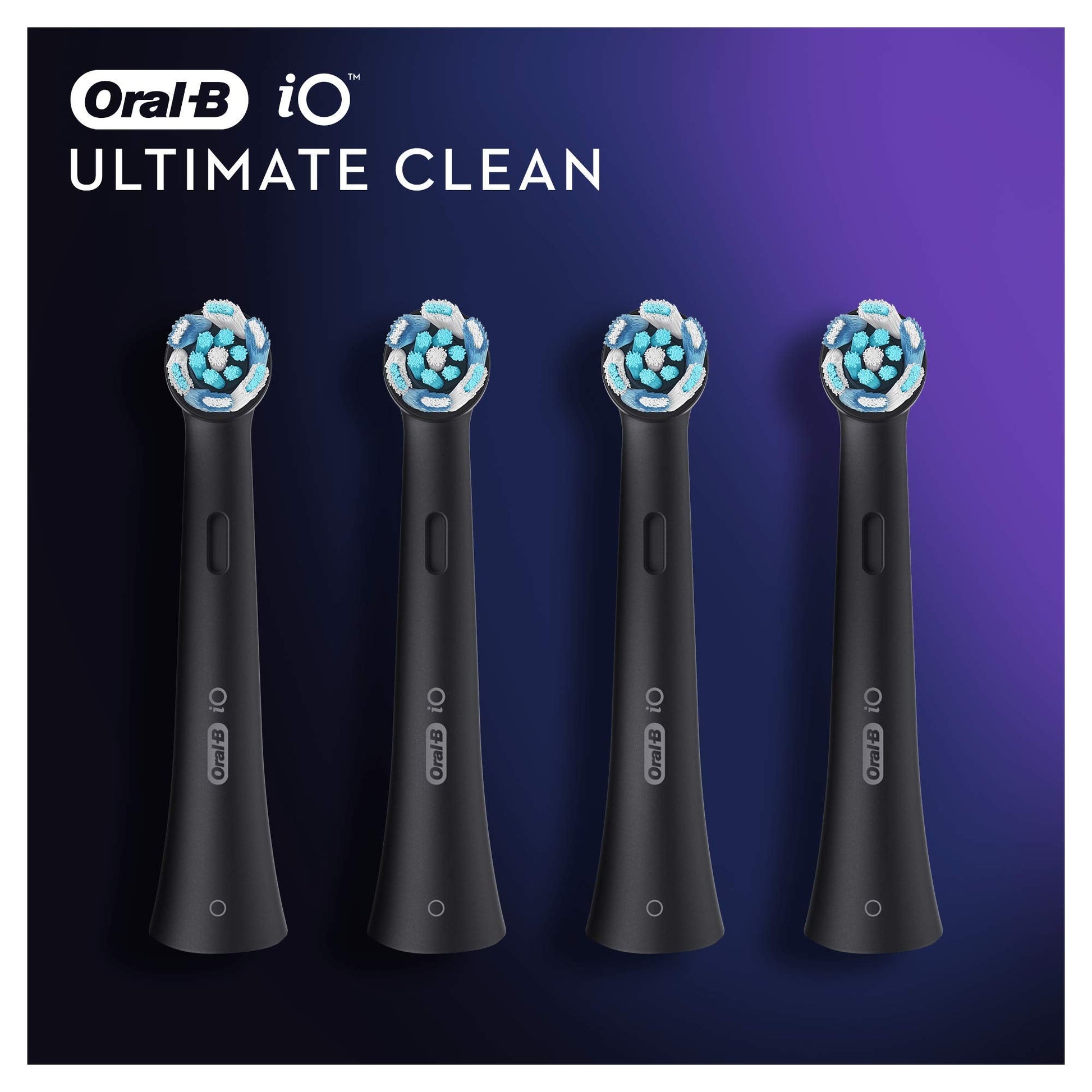 Oral-B iO Ultimate Clean Electric Toothbrush Head, Twisted & Angled Bristles for Deeper Plaque Removal, Pack of 4, - dailyvitalstore